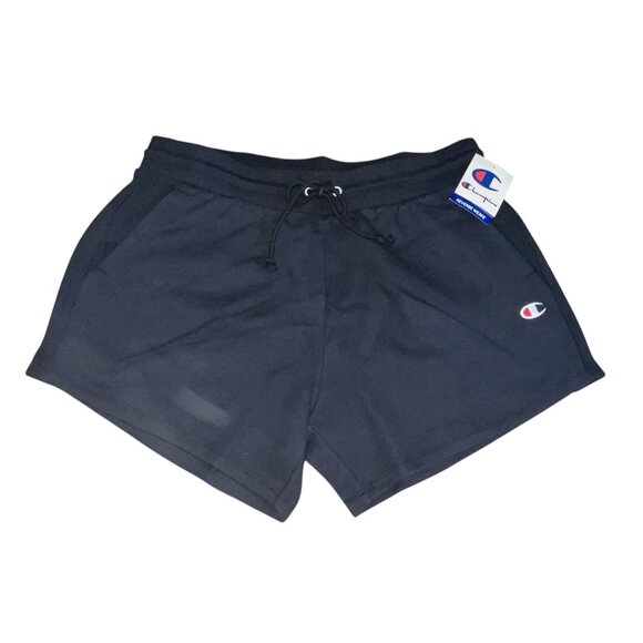 Champion Womens Reverse Weave Drawstring Ribbed Side Sweat Shorts Sz 2XL Black - Picture 5 of 9